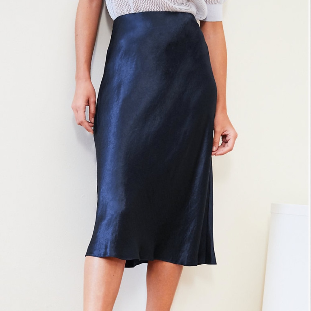 Aritzia Babaton Navy Slip Skirt